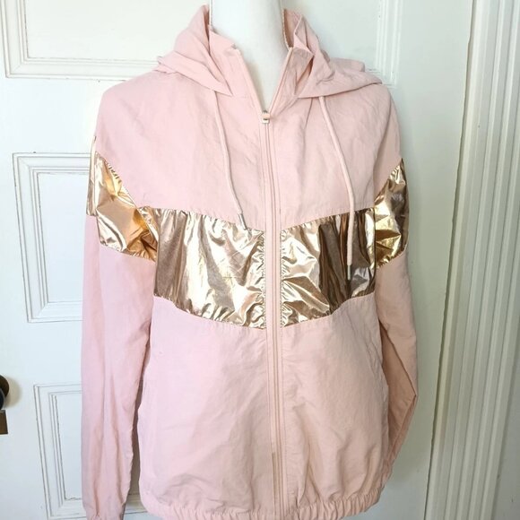 Ashley Sunrise Collection Pink Gold Full Zip Lightweight Jacket - Picture 2 of 8